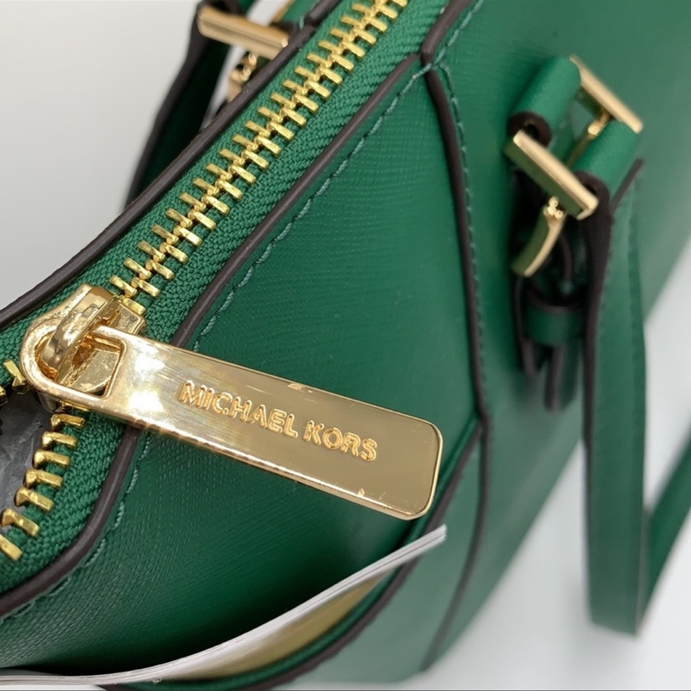 MICHAEL KORS Charlotte Large Leather Top-Zip Tote
Palmetto Green - Picture 14 of 16